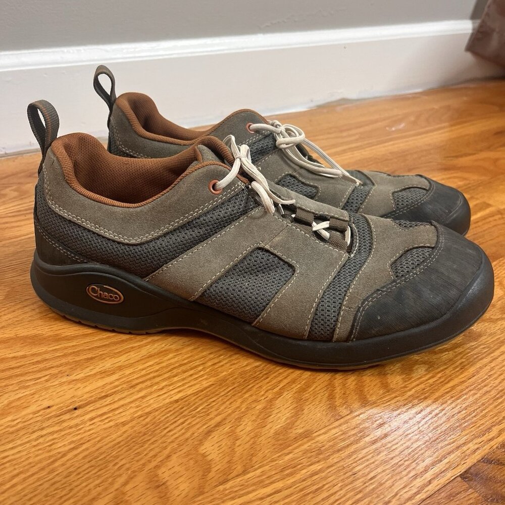 Chaco Size 11.5 Hiking Vade Bulloo Shoes Men Suede Green Ridgeline Vibram Sole - Picture 2 of 7